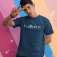 Men's Navy Blue Whatever Graphic Printed T-shirt - Printed Cave