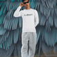 Men's White Whatever Graphic Printed Full Sleeve T-shirt - Printed Cave